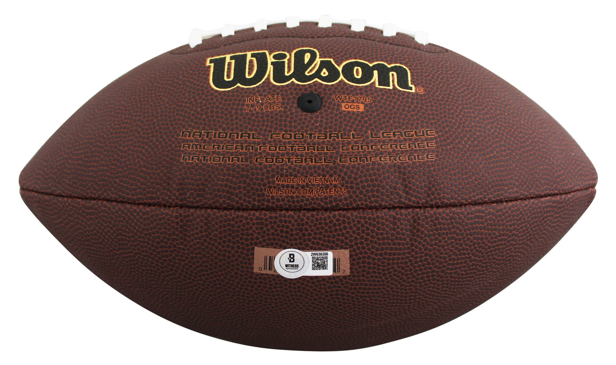 Texas A&M Johnny Manziel "Johnny Football" Signed Football W/ Case BAS Witness
