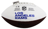 Rams Eric Dickerson "HOF 99" Signed Wilson White Panel Logo Football W/ Case BAS
