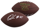 Browns Quinshon Judkins Signed Wilson Super Grip Football W/ Case BAS Witnessed