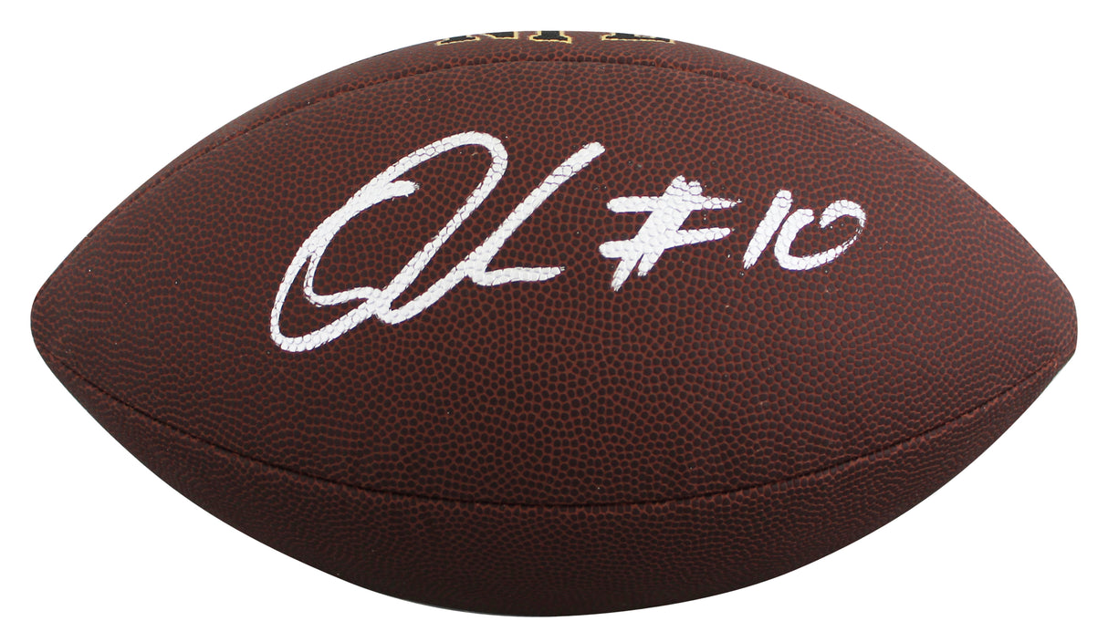 Browns Quinshon Judkins Signed Wilson Super Grip Football W/ Case BAS Witnessed