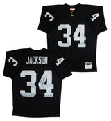 Raiders Bo Jackson Authentic Signed Black Mitchell & Ness Jersey BAS Witnessed