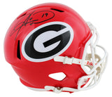 Georgia Hines Ward Signed Full Size Speed Rep Helmet W/ Case BAS Witnessed