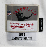 Cowboys Emmitt Smith Signed White Thanksgiving M&N Jersey BAS Witnessed