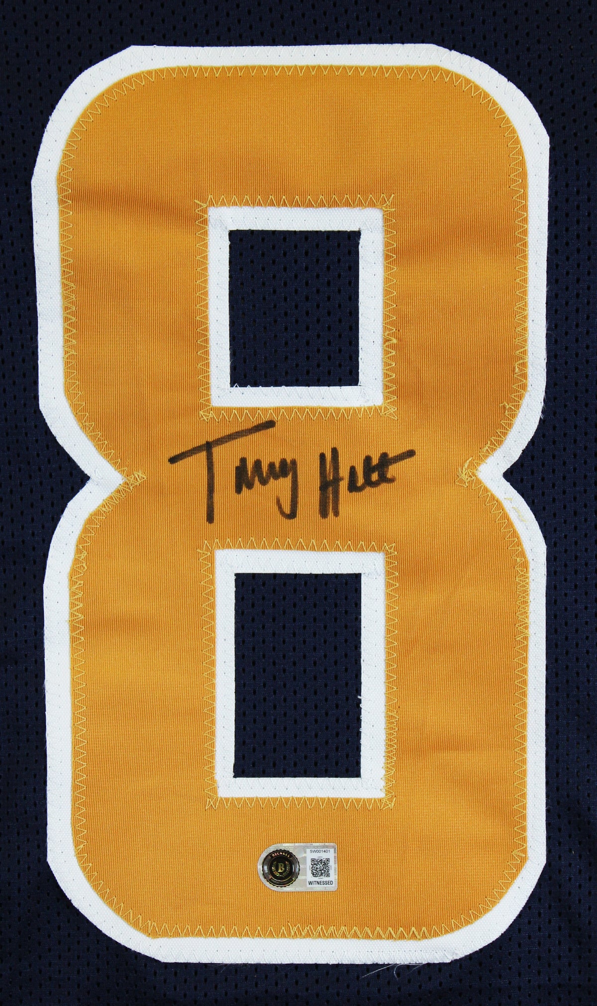 Torry Holt Authentic Signed Navy Pro Style Jersey Autographed BAS Witnessed