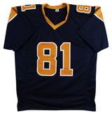 Torry Holt Authentic Signed Navy Pro Style Jersey Autographed BAS Witnessed