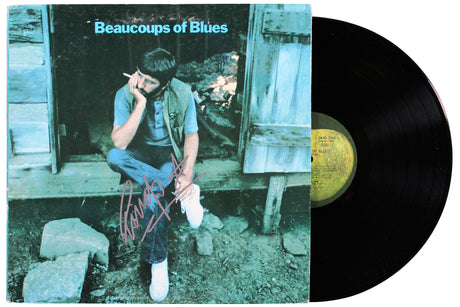 Ringo Starr Signed Beaucoups of Blues Album Cover W/ Vinyl BAS #AE31478