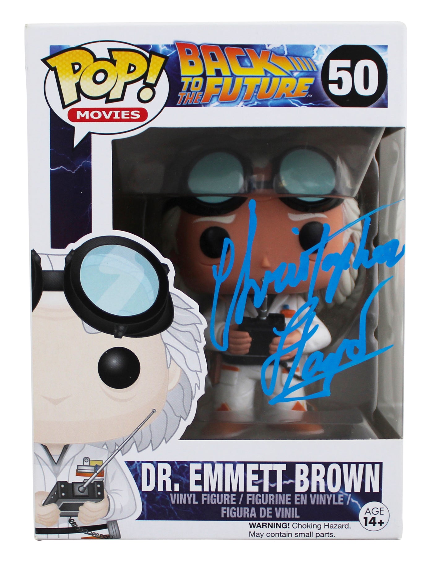 Christopher Lloyd Back To The Future Signed #50 Funko Pop Figure PSA #AA87736