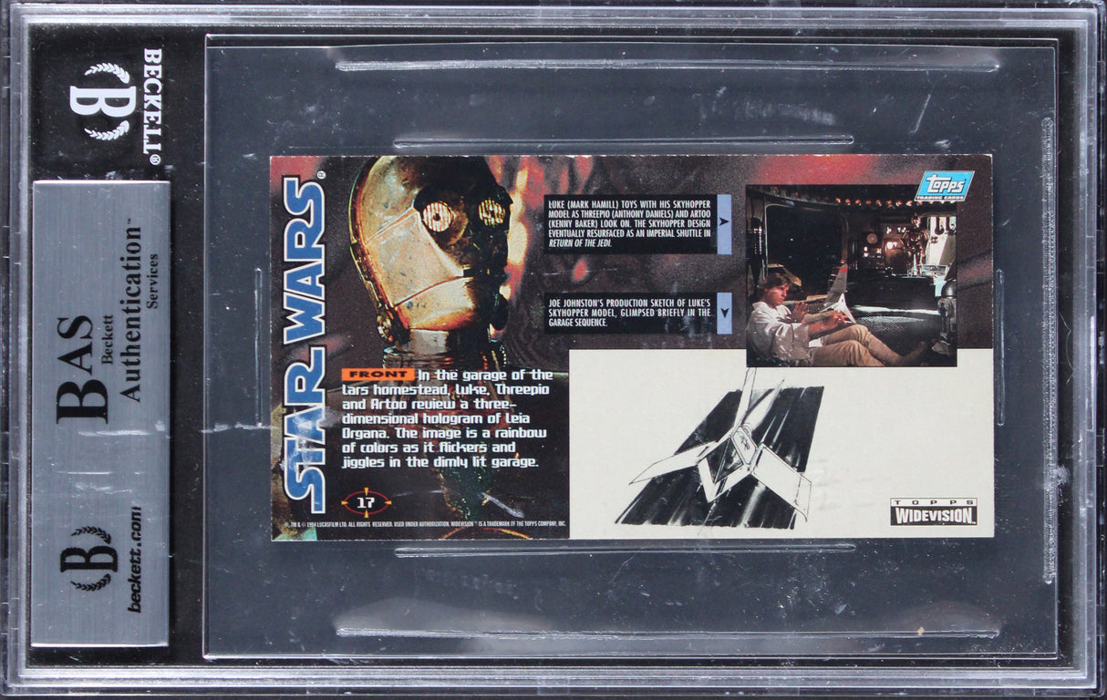 Dennis Muren & Bruce Green Signed 1995 Star Wars Widevision #17 Card BAS Slabbed