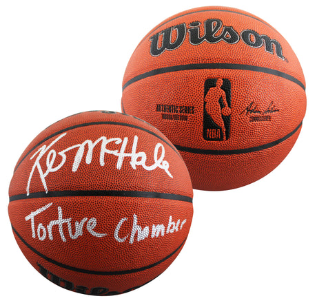 Celtics Kevin McHale "Torture Chamber" Signed Wilson Basketball BAS Witnessed