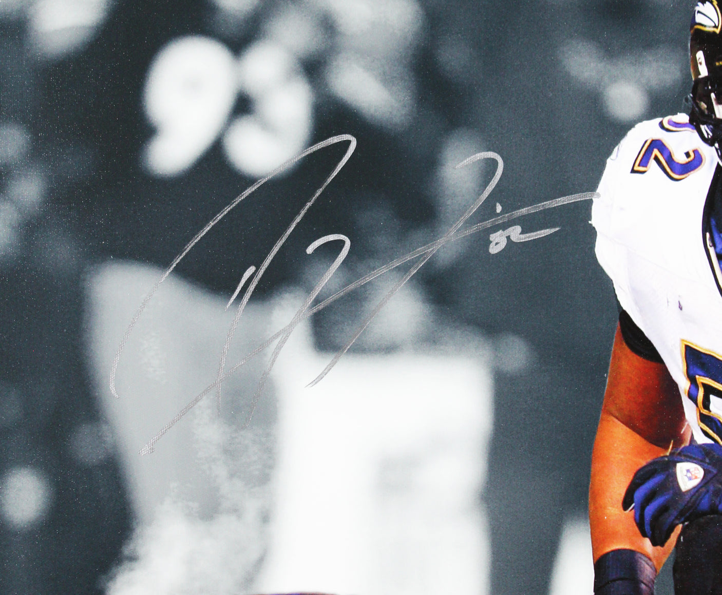 Ravens Ray Lewis Authentic Signed & Framed 24x30 Canvas Autographed PSA/DNA Itp