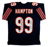 Dan Hampton "HOF 02" Authentic Signed Navy Blue Pro Style Jersey BAS Witnessed