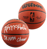 Celtics Kevin McHale "3x NBA Champ" Signed Wilson Basketball W/ Case BAS Witness