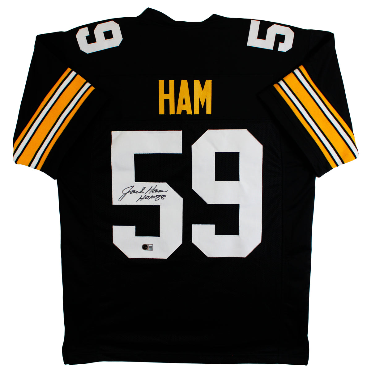 Jack Ham "HOF 88" Authentic Signed Black Pro Style Jersey Autographed BAS 2