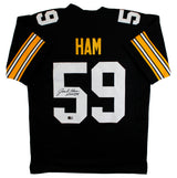 Jack Ham "HOF 88" Authentic Signed Black Pro Style Jersey Autographed BAS 2