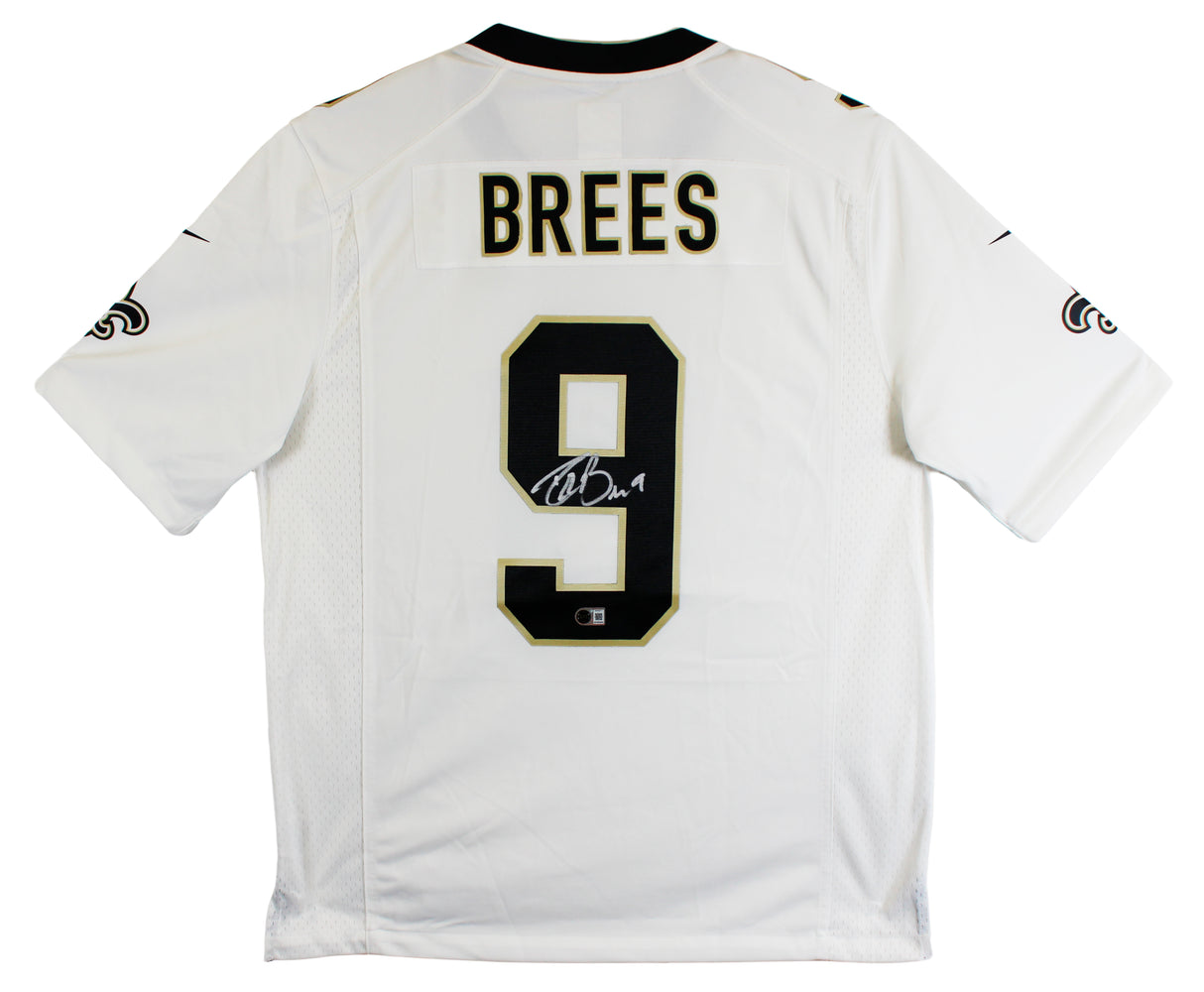 Saints Drew Brees Authentic Signed White Nike Limited Jersey BAS Witnessed