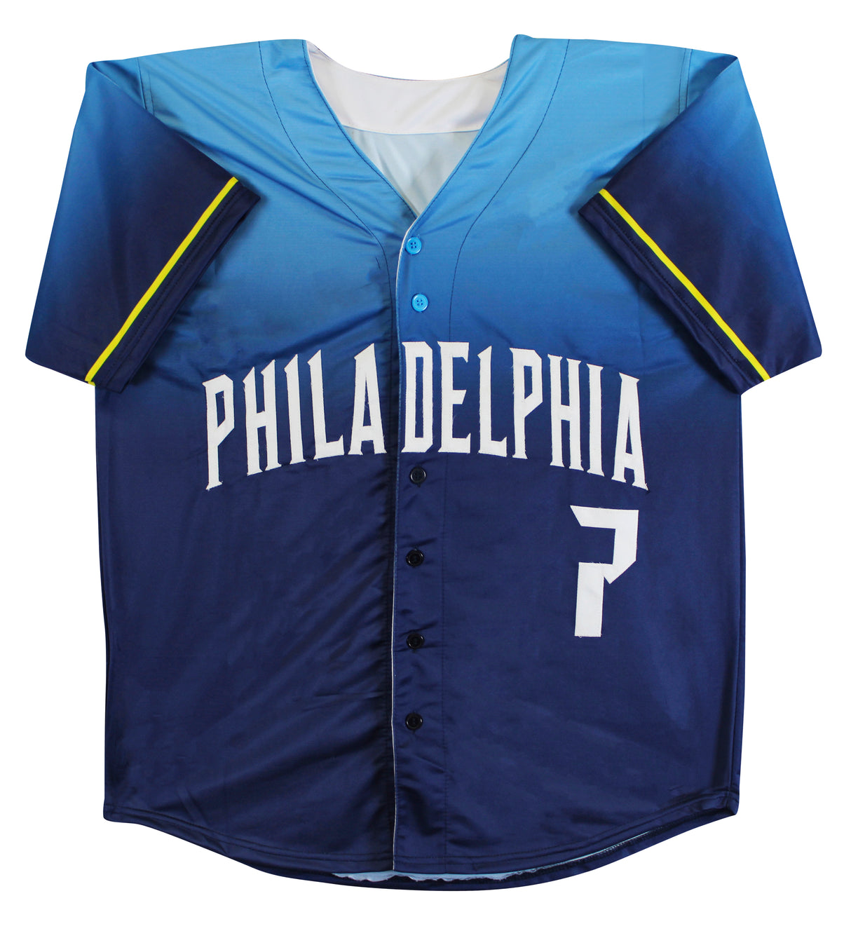 Trea Turner "Ring the Bell" Signed Light Blue Pro Style Jersey BAS Witnessed