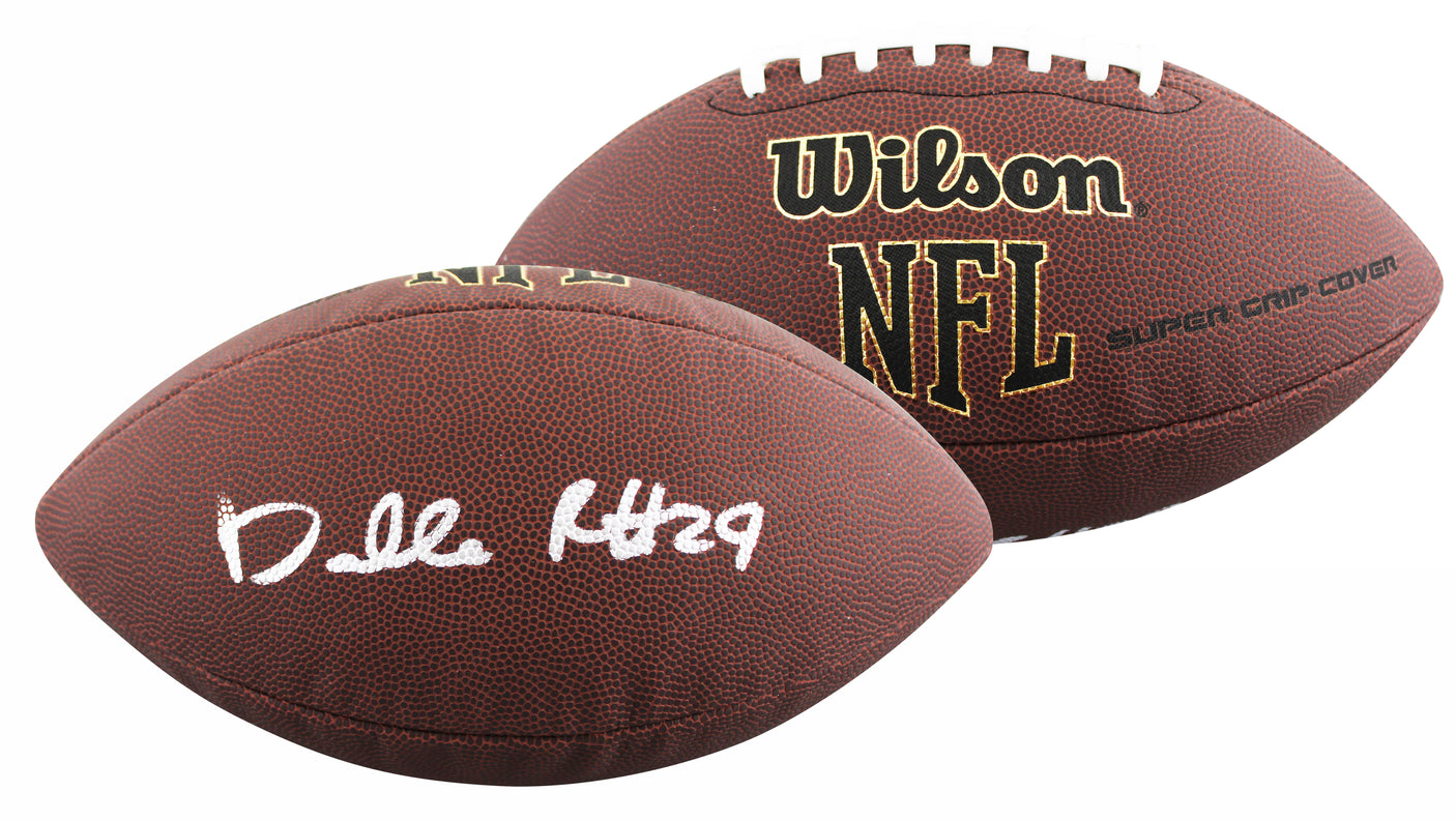Jets Darrelle Revis Authentic Signed Wilson Super Grip Football BAS Witnessed