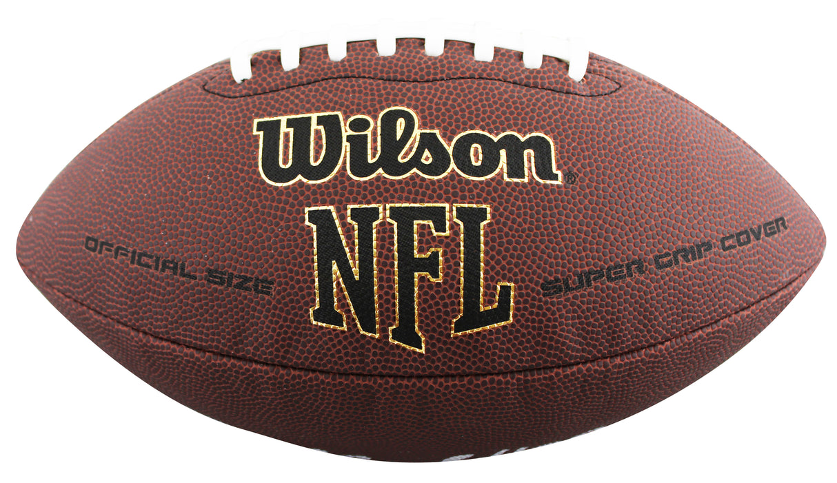 Jets Darrelle Revis Signed Wilson Super Grip Football W/ Case BAS Witnessed