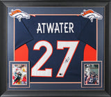 Steve Atwater Authentic Signed Navy Pro Style Framed Jersey BAS Witnessed 2