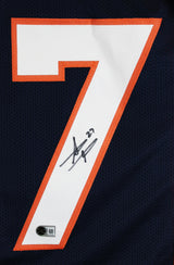 Steve Atwater Authentic Signed Navy Pro Style Framed Jersey BAS Witnessed 2