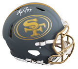 49ers Christian McCaffrey Signed Slate F/S Speed Proline Helmet W/ Case Fanatics
