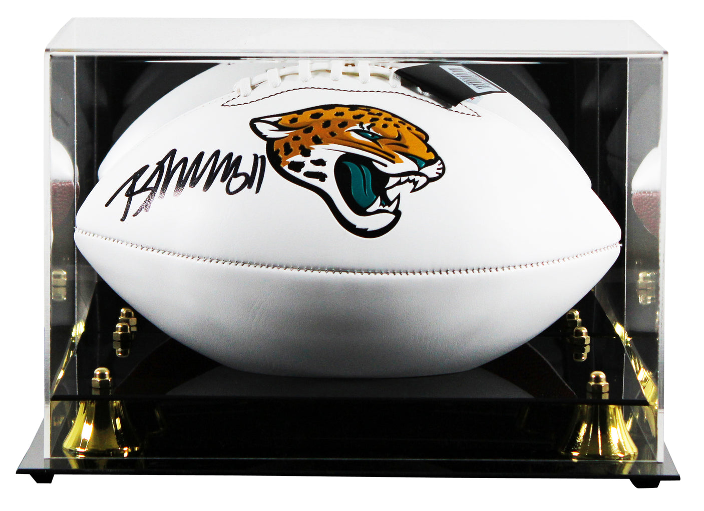 Jaguars Brian Thomas Jr. Signed White Panel Logo Football W/ Case Fanatics