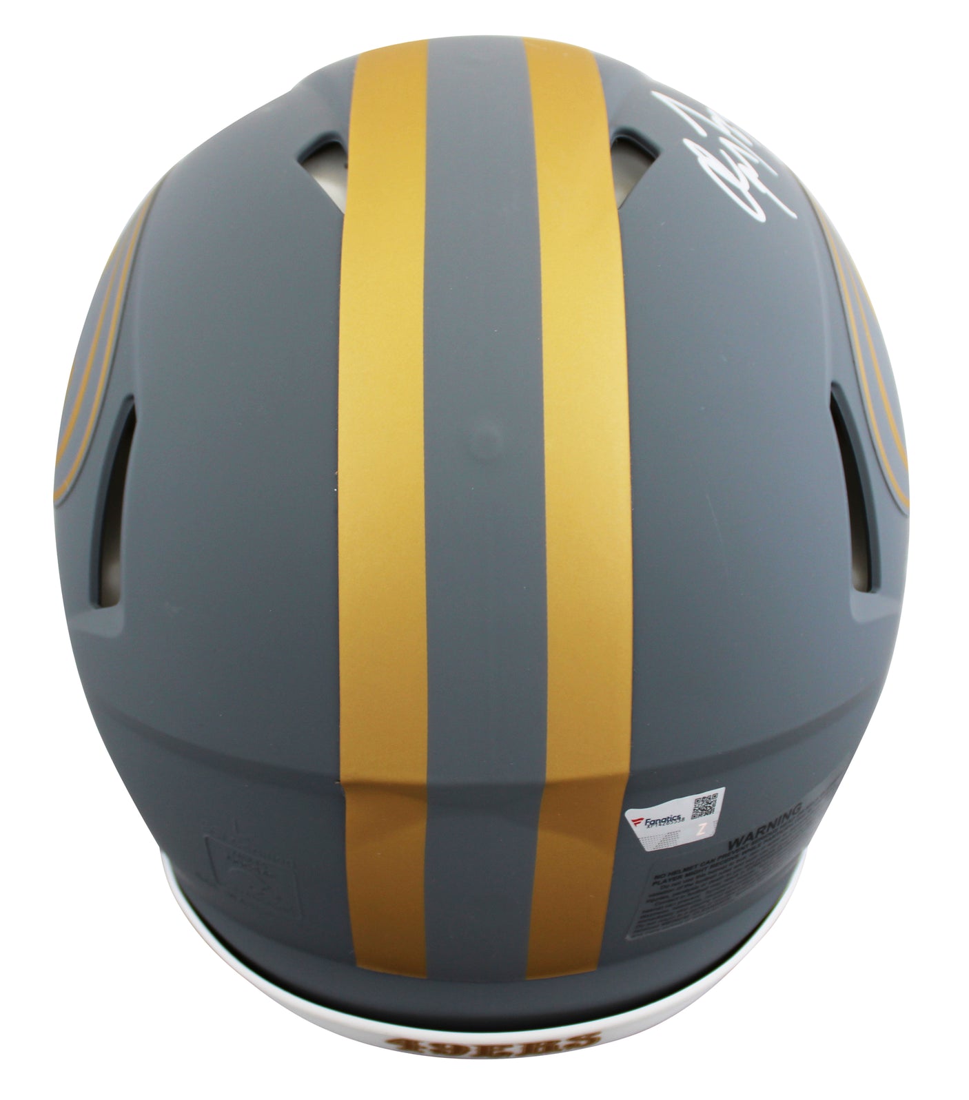 49ers Christian McCaffrey Signed Slate F/S Speed Proline Helmet W/ Case Fanatics