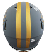 49ers Christian McCaffrey Signed Slate F/S Speed Proline Helmet W/ Case Fanatics