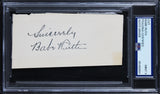 Yankees Babe Ruth "Sincerely" Signed 2.35x5 Cut Signature Auto 9! PSA Slabbed