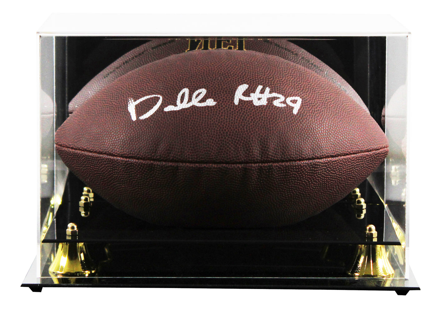 Jets Darrelle Revis Signed Wilson Super Grip Football W/ Case BAS Witnessed
