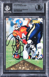 Broncos Shannon Sharpe Authentic Signed 1996 Pinnacle #19 Card BAS Slabbed