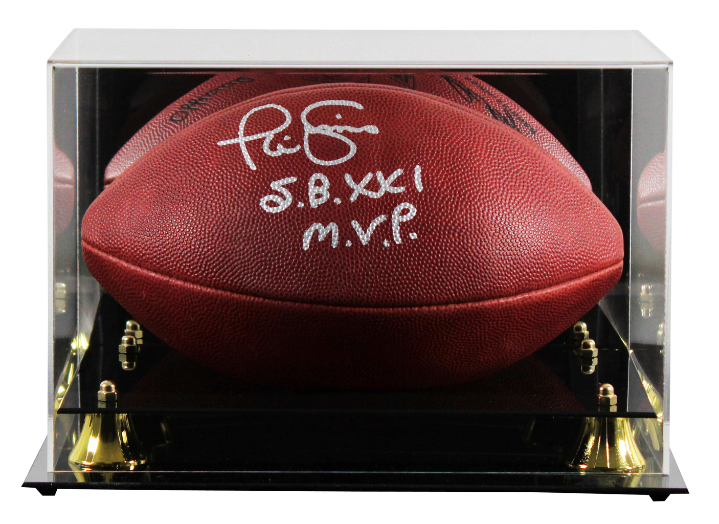 Giants Phil Simms "SB XXI MVP" Signed SB XXI Logo "Duke" Football W/ Case BAS W