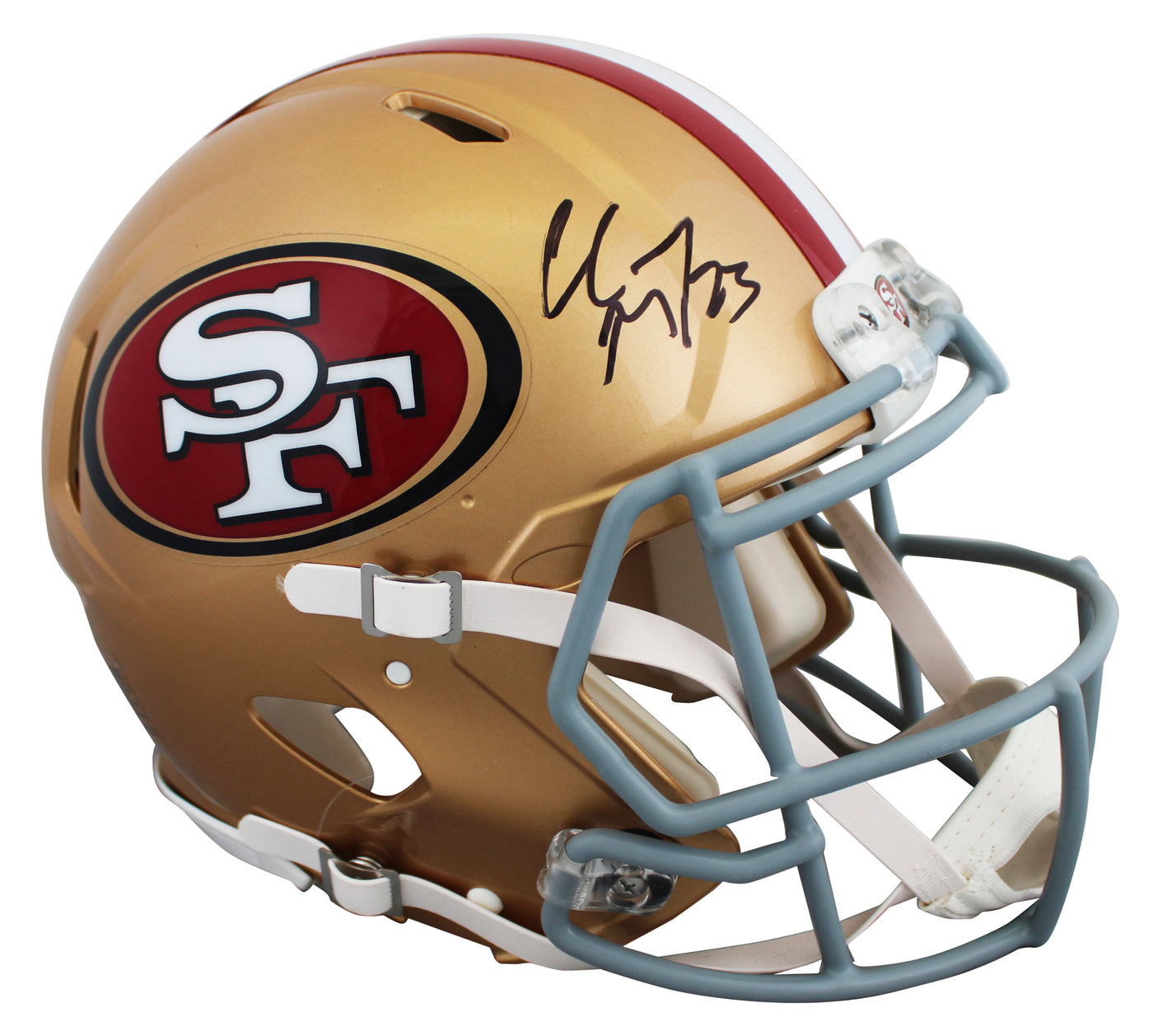 49ers Christian McCaffrey Signed Full Size Speed Proline Helmet W/ Case Fanatics