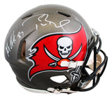 Bucs Tom Brady & Rob Gronkowski Signed F/S Speed Proline Helmet BAS & Fanatics