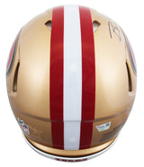 Christian McCaffrey & Brock Purdy Signed F/S Speed Proline Helmet W/ Case Fan