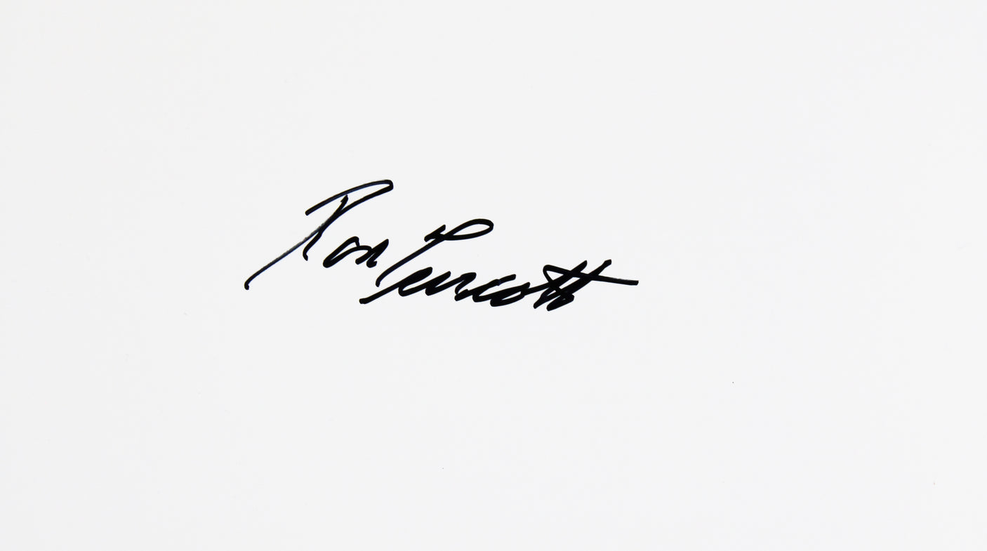 Ron Turcotte Signed 16x20 Secretariat Belmont Stakes Black & White Photo BAS