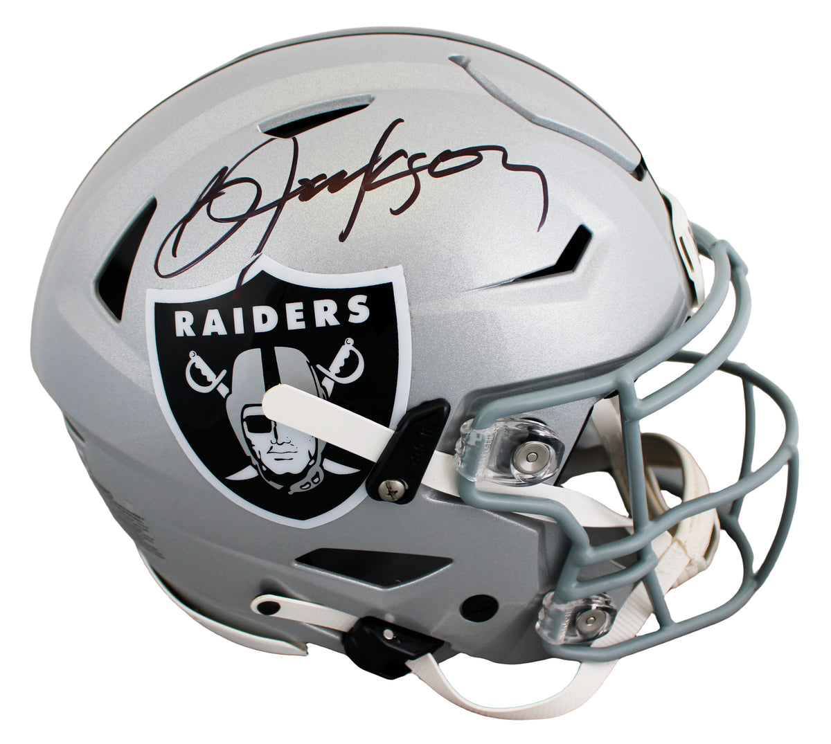 Raiders Bo Jackson Signed Riddell Speed Flex Full Size Helmet BAS Witnessed