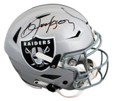 Raiders Bo Jackson Signed Riddell Speed Flex Full Size Helmet BAS Witnessed