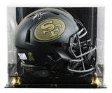 49ers Navorro Bowman Signed STS IV Full Size Speed Rep Helmet W/ Case BAS Wit