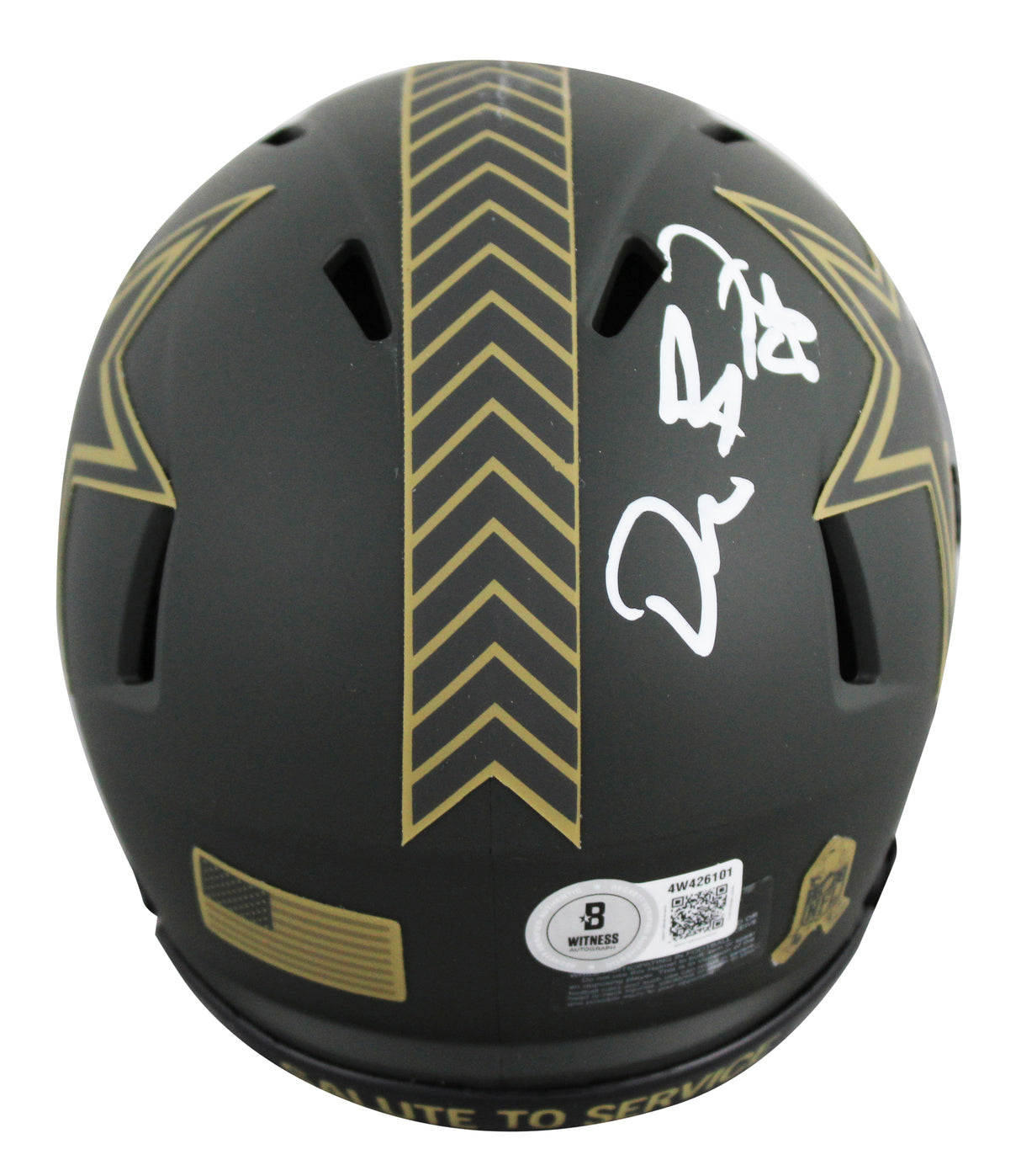 Cowboys Dez Bryant Signed STS IV Speed Mini Helmet W/ Case BAS Witnessed