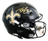 Saints Drew Brees Signed 2022 On-Field Alt Speed Flex Full Size Helmet BAS Wit