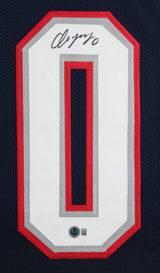 Christian Gonzalez Authentic Signed Navy Blue Pro Style Framed Jersey BAS Wit