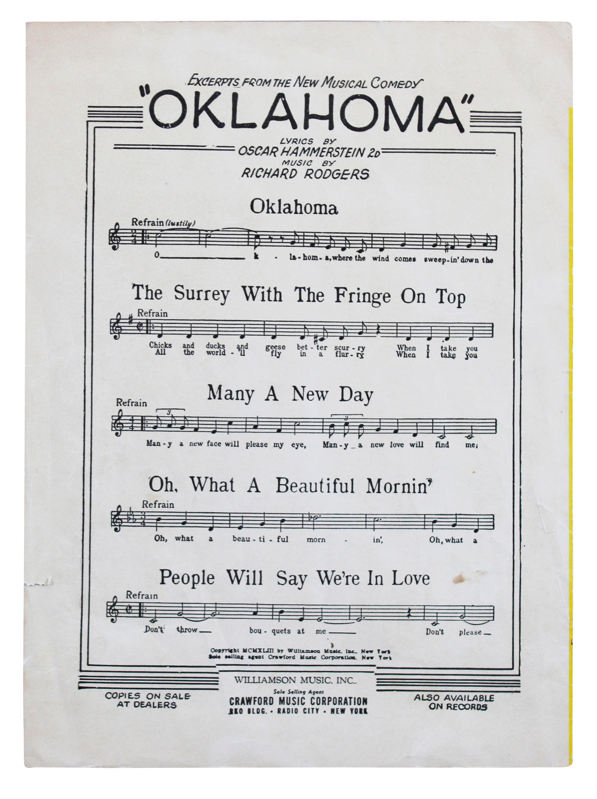 Fred Astaire Authentic Signed 9x12 Three Little Words Music Program BAS #BT57798