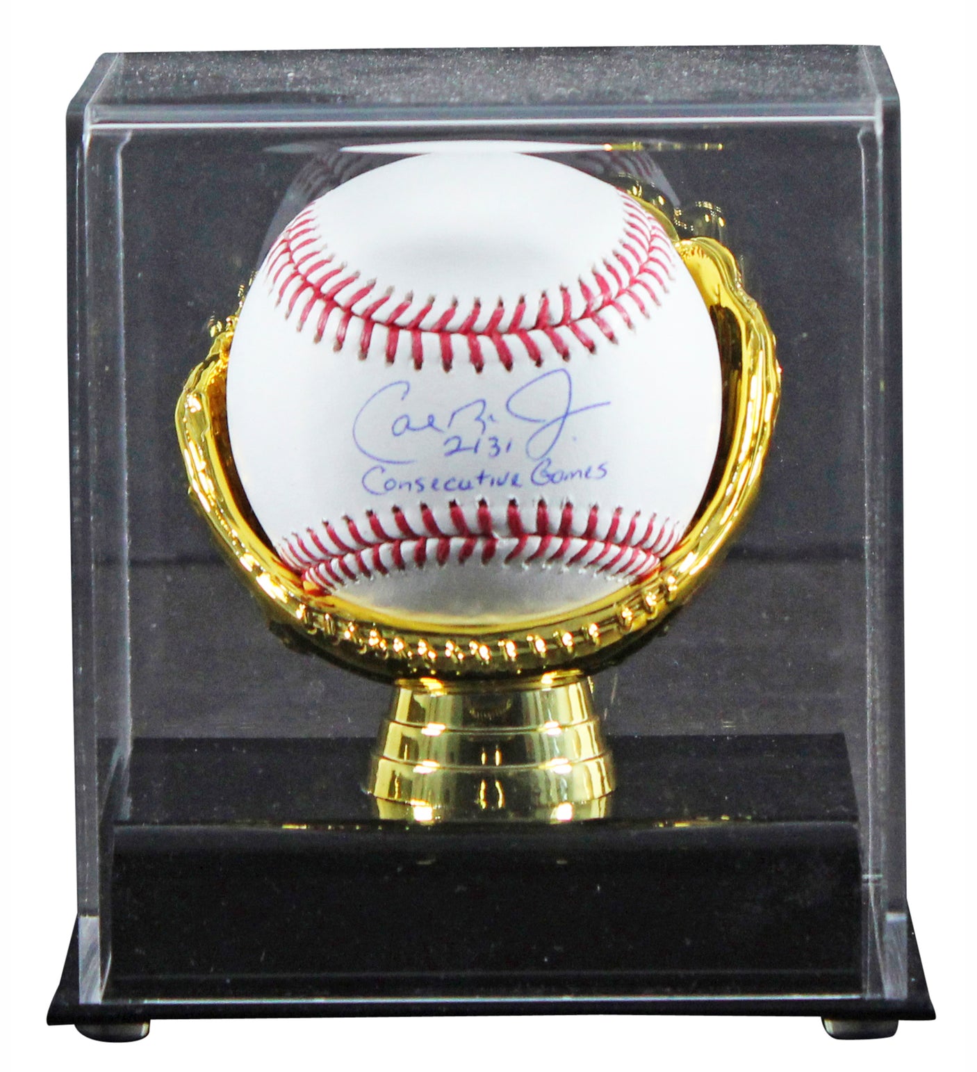 Orioles Cal Ripken Jr. "2131 Consecutive Games" Signed OML Baseball W/ Case Fan