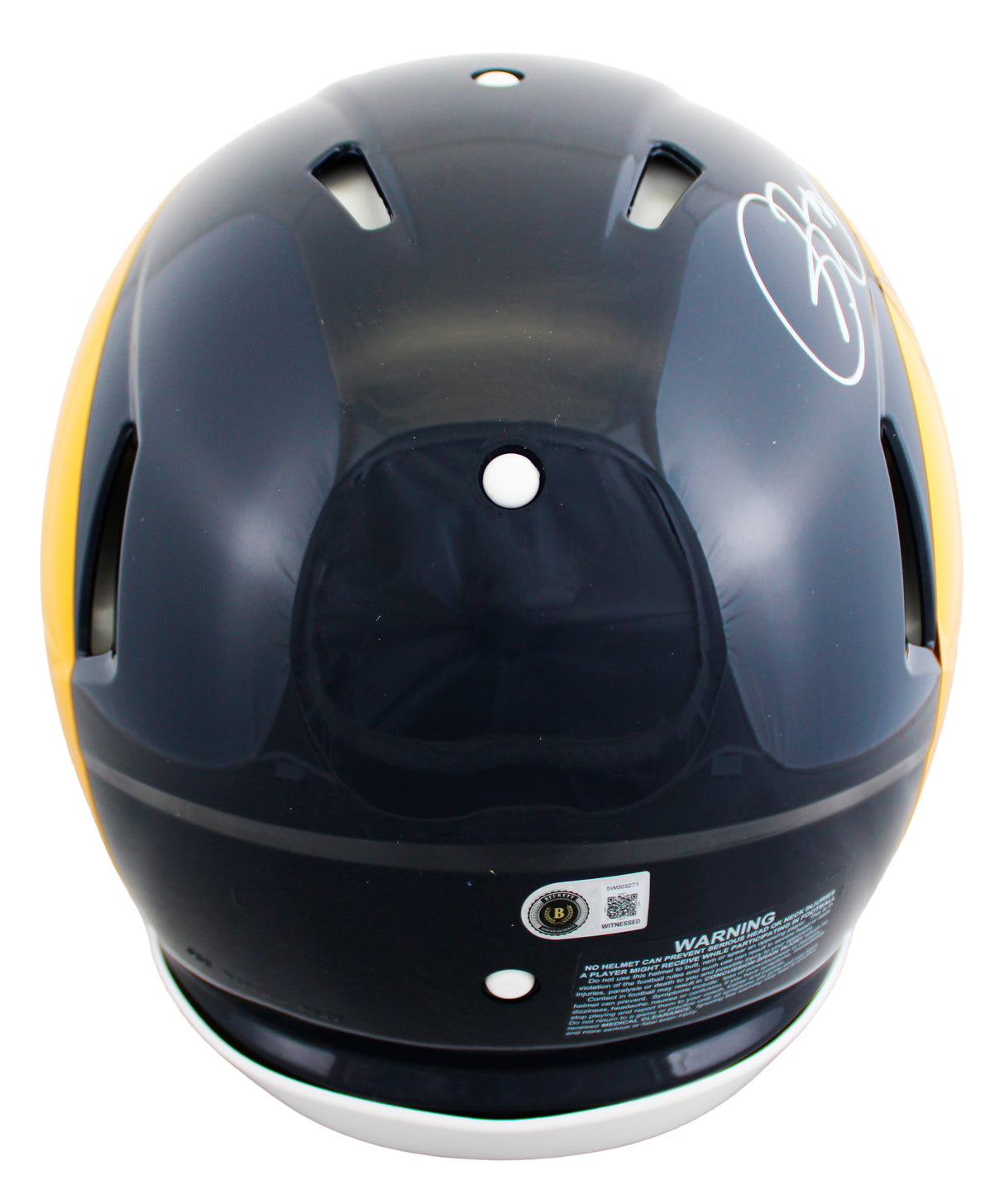 Rams (4) Bruce, Warner, Faulk +1 Signed 81-99 TB F/S Speed Proline Helmet BAS W