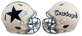 Cowboys Emmitt Smith Signed Retro Full Size Speed Proline Helmet W/ Case BAS Wit