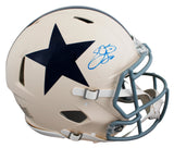 Cowboys Emmitt Smith Signed Retro Full Size Speed Proline Helmet W/ Case BAS Wit
