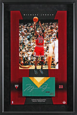 Michael Jordan Signed & Framed 1998 Finals Gm 6 Game Used Floorboard LE /233 UDA
