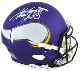 Vikings Adrian Peterson Signed Full Size Speed Proline Helmet W/ Case BAS Wit