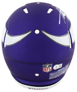 Vikings Adrian Peterson Signed Full Size Speed Proline Helmet W/ Case BAS Wit